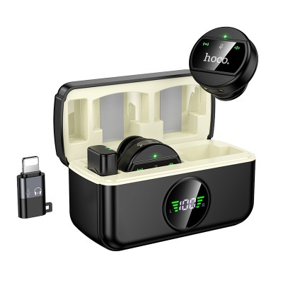 HOCO Bright 2-in-1 Wireless Mic with Case (iPhone/Type-C)