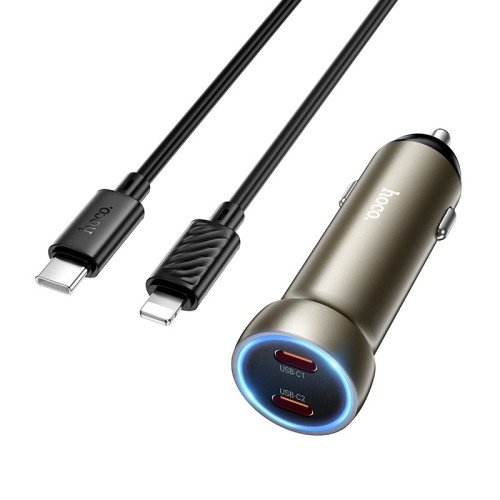 HOCO Prosperous PD60W 2C Car Charger C to iPhone